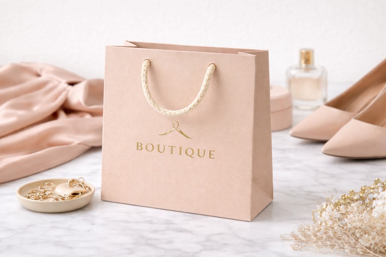 Bolsas de papel kraft para boutique y tienda de ropa